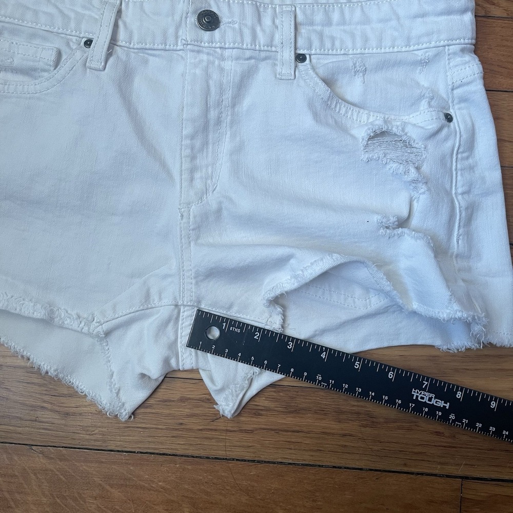 JOE'S JEANS LOS ANGELES Size 28 White Cutoff Jean Shorts Cotton Blend - Picture 9 of 9